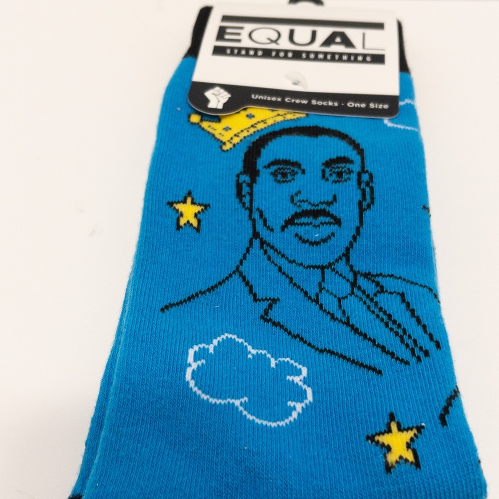 Martin Luther King Equal Unisex Crew Socks Blue One Size